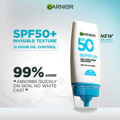 GARNIER BRIGHT COMPLETE ANTI-ACNE UV SERUM SPF50+ 30ML - Image 6
