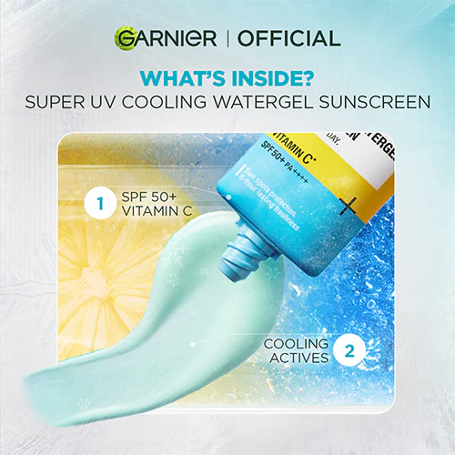 GARNIER BRIGHT COMPLETE COOLING UV GEL SPF50+ 30ML - Image 2
