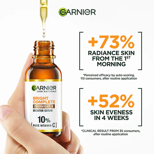 GARNIER BRIGHT COMPLETE OVERNIGHT BOOSTER SERUM 15ML - Image 5