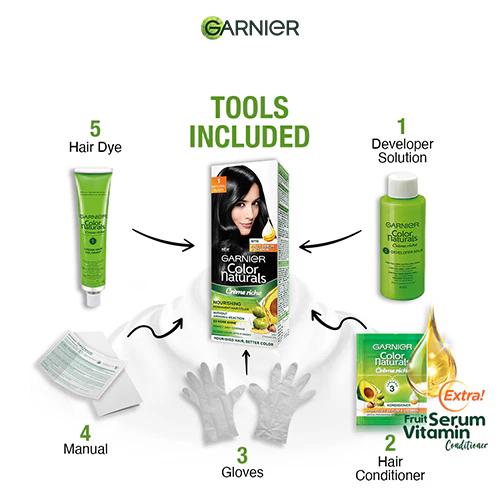GARNIER COLOR NATURALS CREAM 1.0 BLACK - Image 4