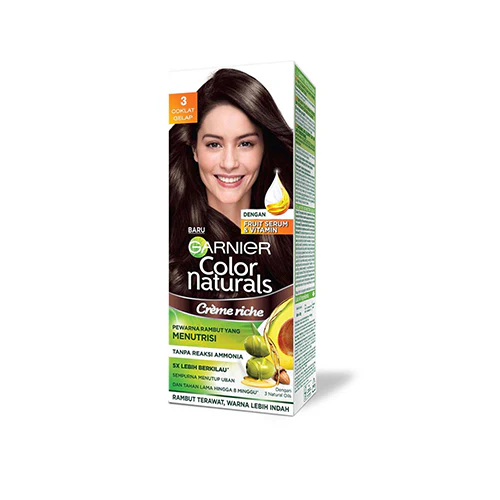 GARNIER COLOR NATURALS CREAM 3 DARKEST BROWN