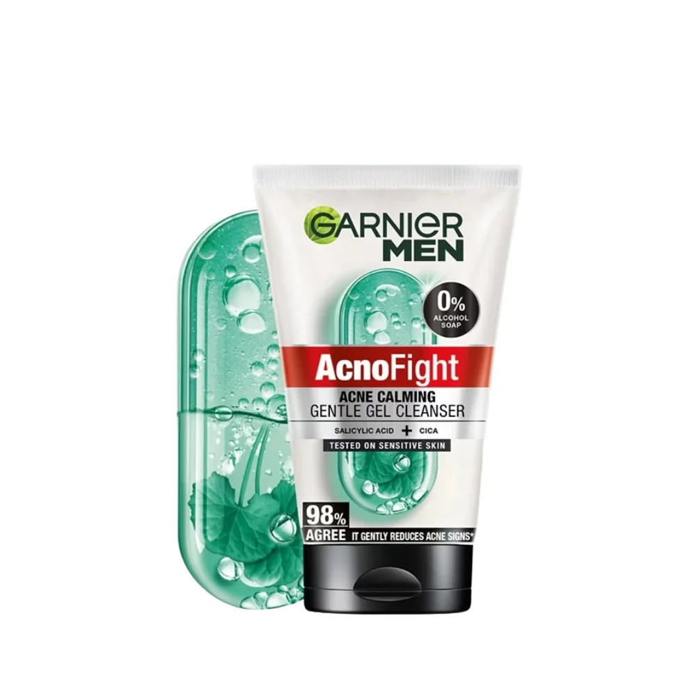 GARNIER MEN ACNO FIGHT GENTLE GEL CLEANSER 100ML