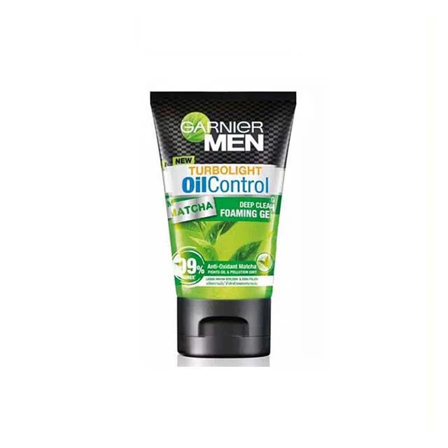 GARNIER MEN TURBO LIGHT OIL CONTROL MATCHA DEEP CLEAN FOAMING GEL 100ML