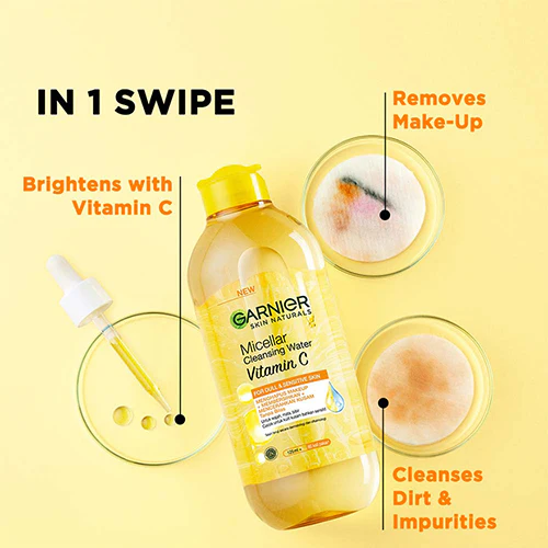 GARNIER MICELLAR CLEANSING WATER VITAMIN C 400ML - Image 4