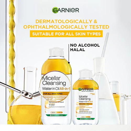GARNIER MICELLAR OIL-INFUSED CLEANSING WATER 50ML - Image 3