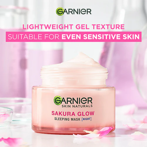 GARNIER SAKURA WHITE PINKISH RADIANCE SLEEPING ESSENCE NIGHT CREAM 50ML - Image 4