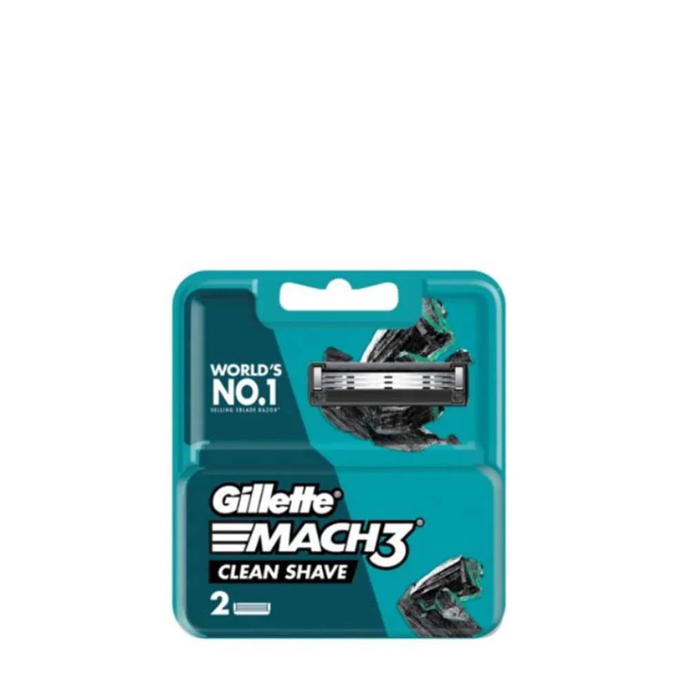 GILLETTE MACH 3 CLEAN SHAVE CARTRIDGES 2S