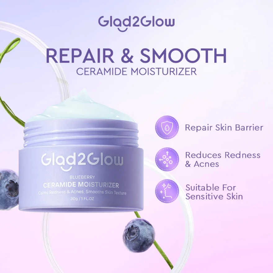 GLAD2GLOW BLUEBERRY CERAMIDE MOISTURIZER 30G - Image 2