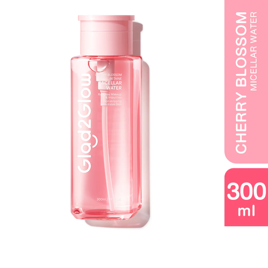 GLAD2GLOW CHERRY BLOSSOM BETAINE MICELLAR WATER 300ML