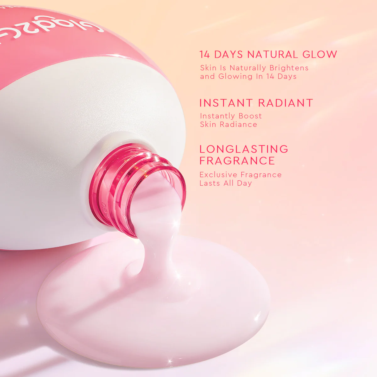 GLAD2GLOW CREAMY BERRY OVERNIGHT BRIGHT BODY SERUM 300ML - Image 3