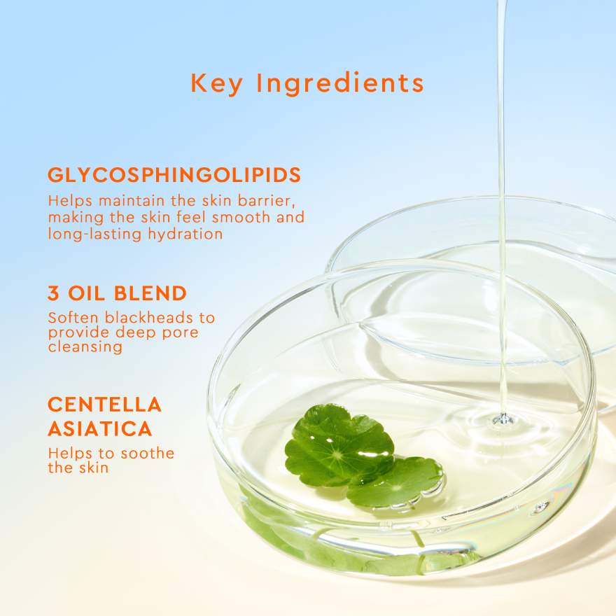 GLAD2GLOW MADAGASCAR CENTELLA LIGHT CLEANSING OIL 200ML - Image 3