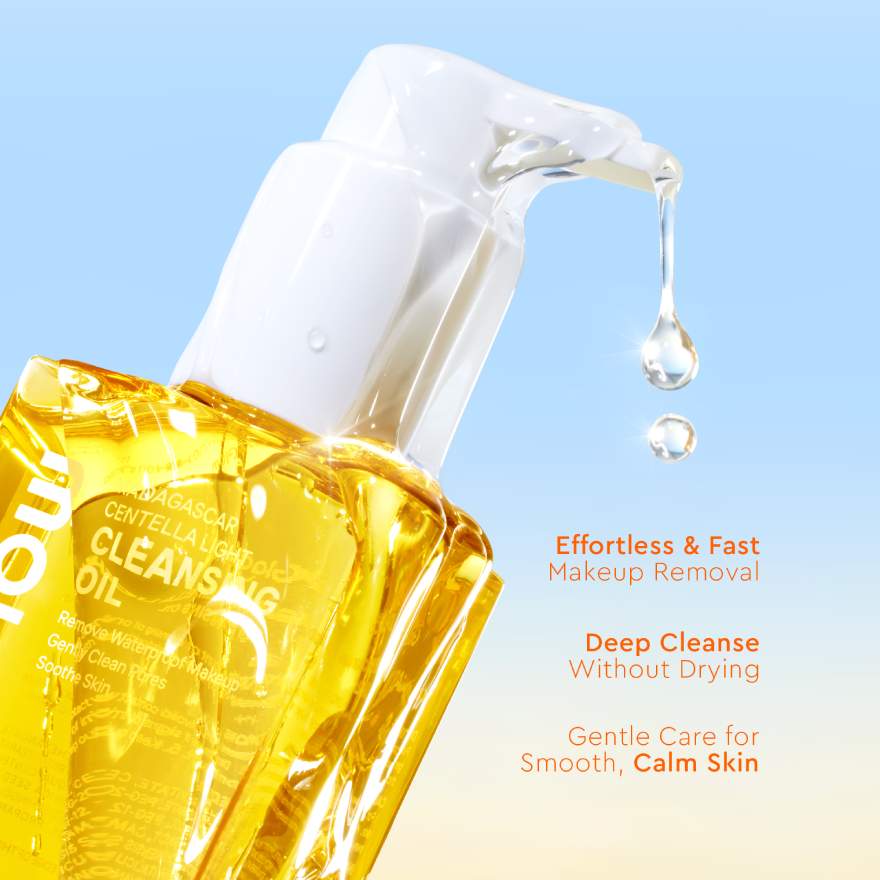 GLAD2GLOW MADAGASCAR CENTELLA LIGHT CLEANSING OIL 200ML - Image 4