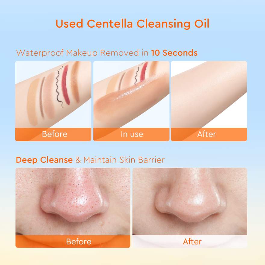 GLAD2GLOW MADAGASCAR CENTELLA LIGHT CLEANSING OIL 200ML - Image 6