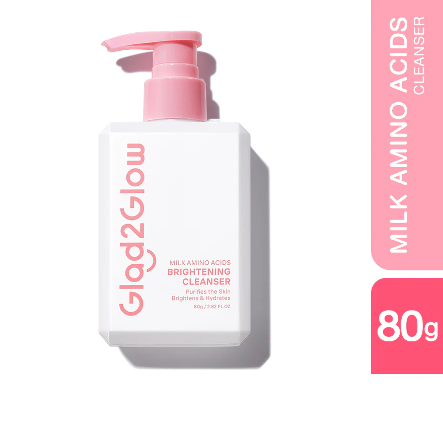 GLAD2GLOW MILK AMINO ACIDS BRIGHTENING CLEANSER 80G