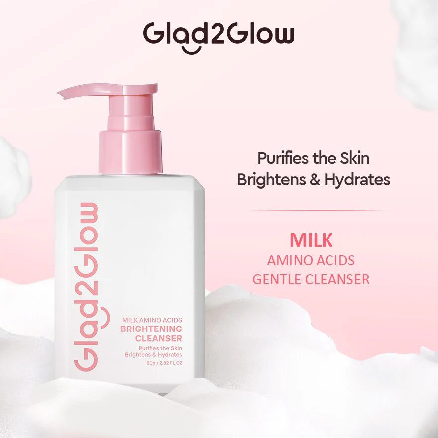GLAD2GLOW MILK AMINO ACIDS BRIGHTENING CLEANSER 80G - Image 2