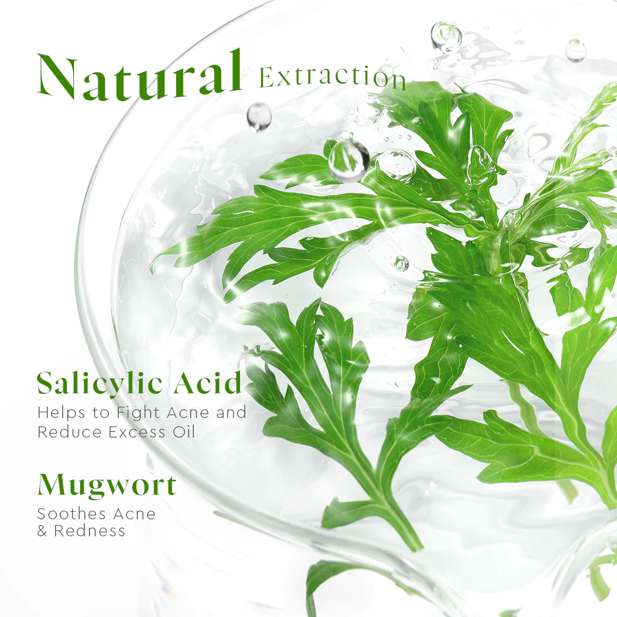 GLAD2GLOW MUGWORT SALICYLIC ACID ACNE CLEAR MICELLAR WATER 300ML - Image 3