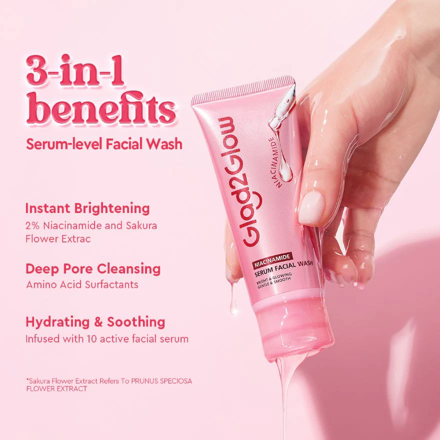 GLAD2GLOW NIACINAMIDE FACIAL WASH 70G - Image 6