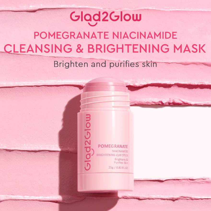 GLAD2GLOW POMEGRANATE NIACINAMIDE BRIGHTENING CLAY STICK 25G - Image 2