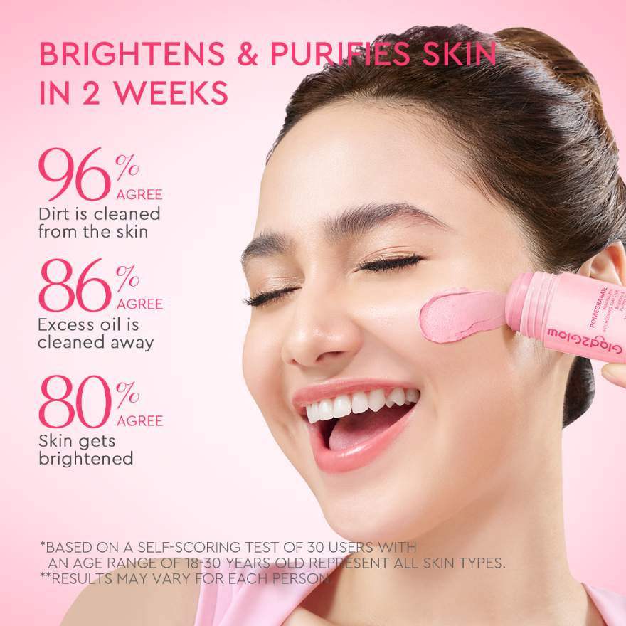 GLAD2GLOW POMEGRANATE NIACINAMIDE BRIGHTENING CLAY STICK 25G - Image 4