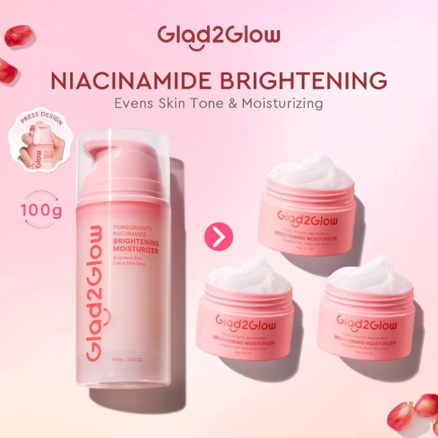 GLAD2GLOW POMEGRANATE NIACINAMIDE BRIGHTENING MOISTURIZER 100G - Image 6