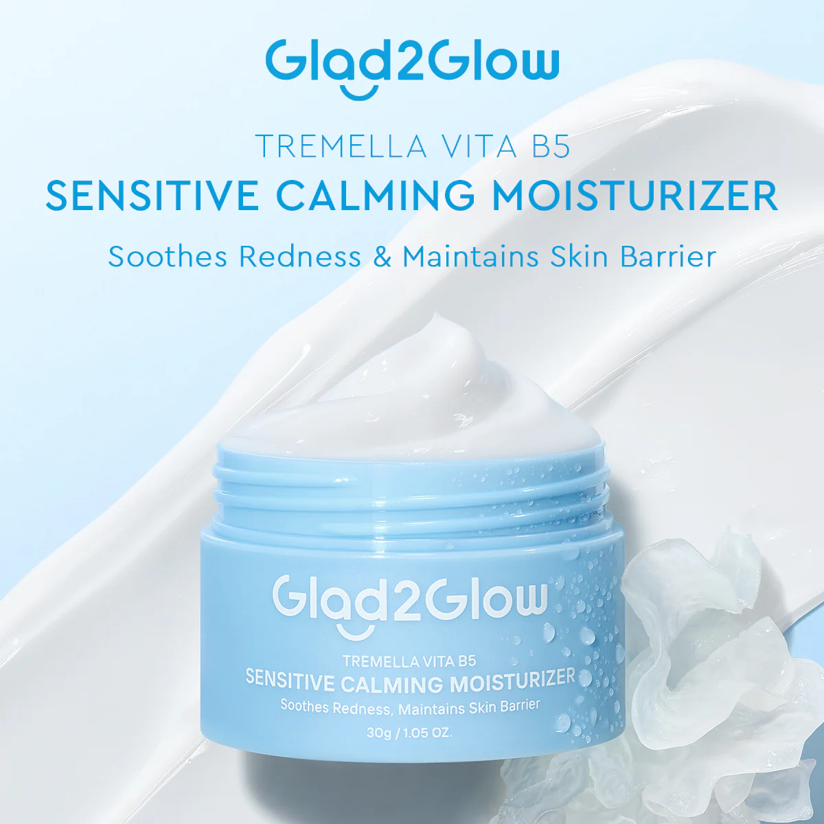 GLAD2GLOW TREMELLA VITA B5 SENSITIVE CALMING MOISTURIZER 30G - Image 2