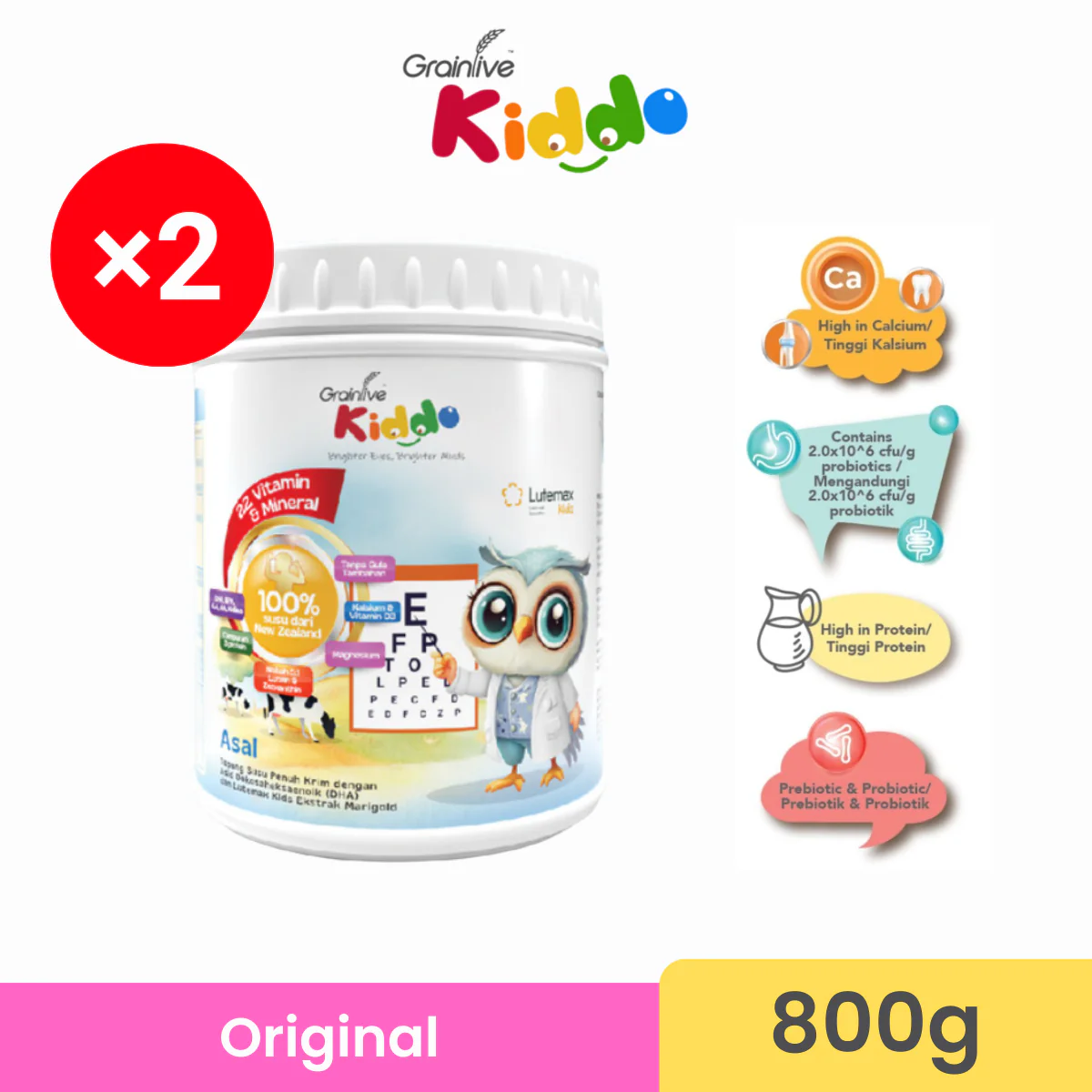 GRAINLIVE KIDDO ORIGINAL 800G X 2