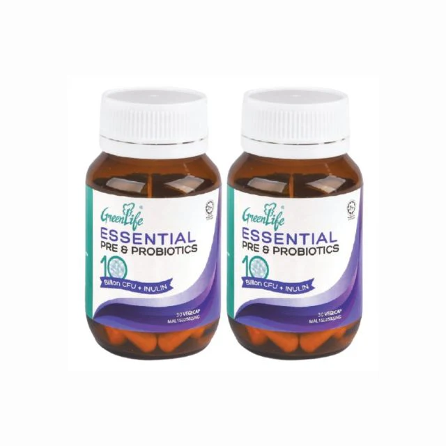 GREENLIFE ESSENTIAL PRE & PROBIOTICS CAPSULE 30SX2