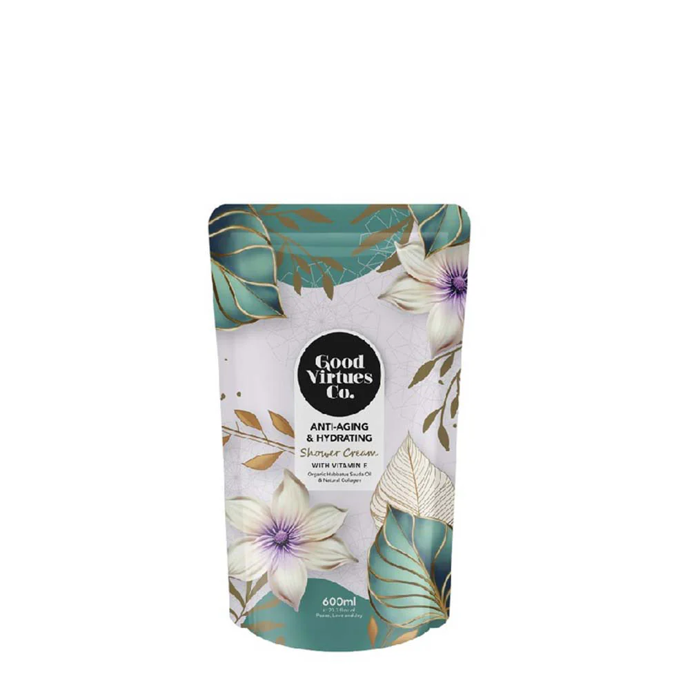 GVC SHOWER CREAM ANTI-AGING & HYDRATINGREFILL 600ML