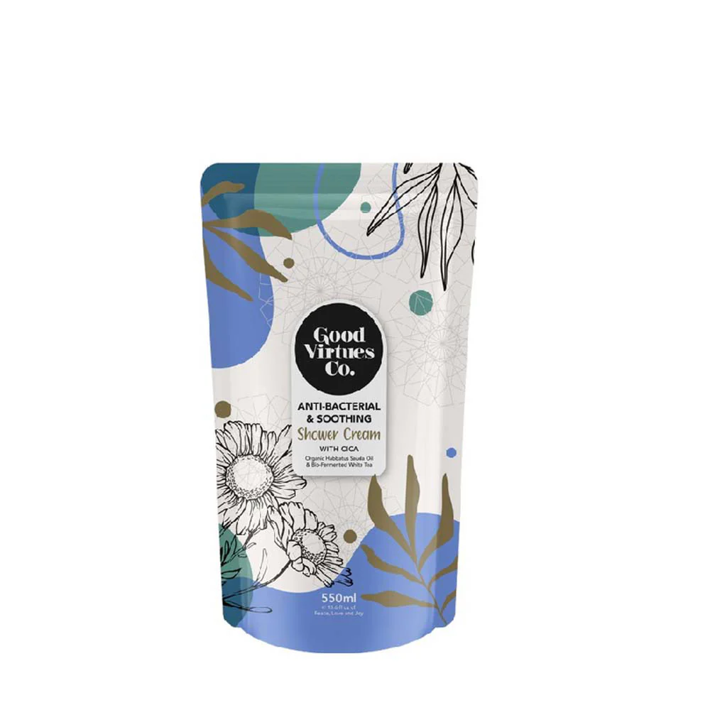 GVC SHOWER CREAM ANTI-BACTERIAL & SOOTHING REFILL 550ML