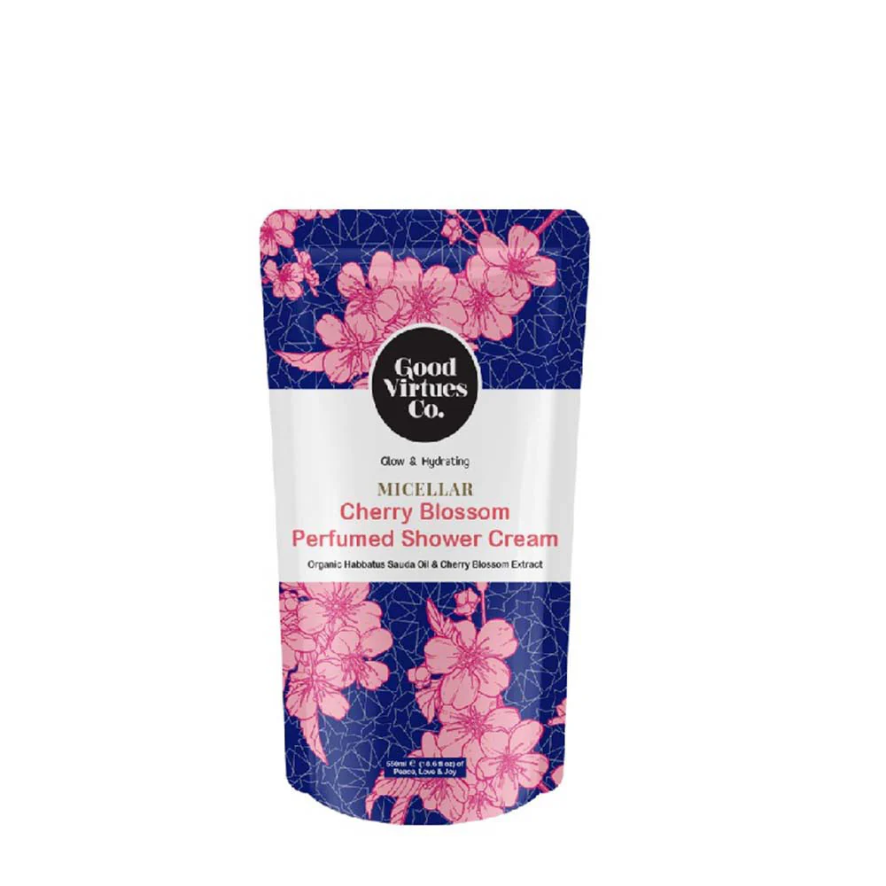 GVC SHOWER CREAM MICELLAR CHERRY BLOSSOM PERFUMED REFILL 550ML