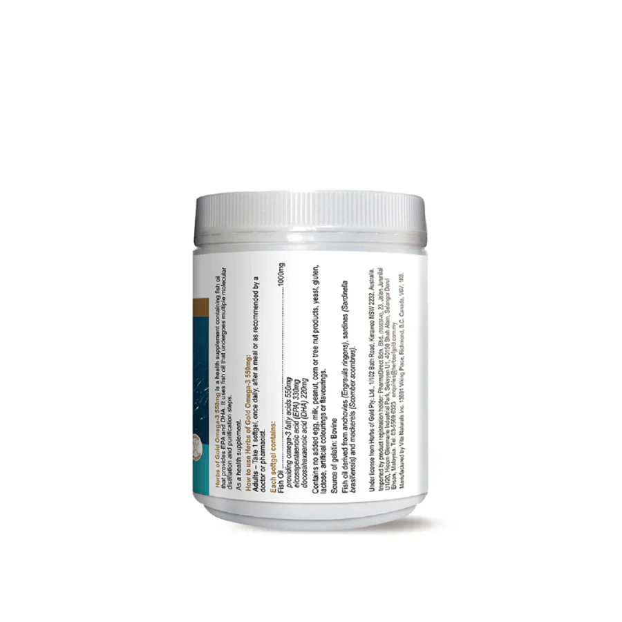 Herbs of Gold Omega-3 550mg 90s - Image 3