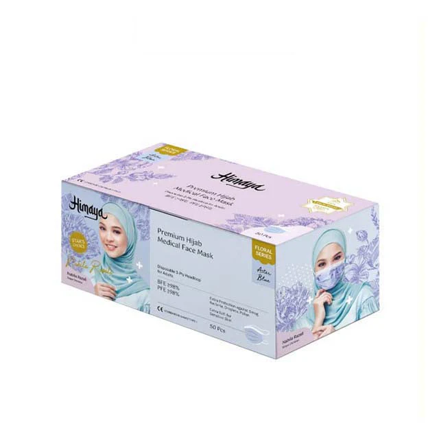 HIMAYA PREM HIJAB MASK ASTER BLUE 50S