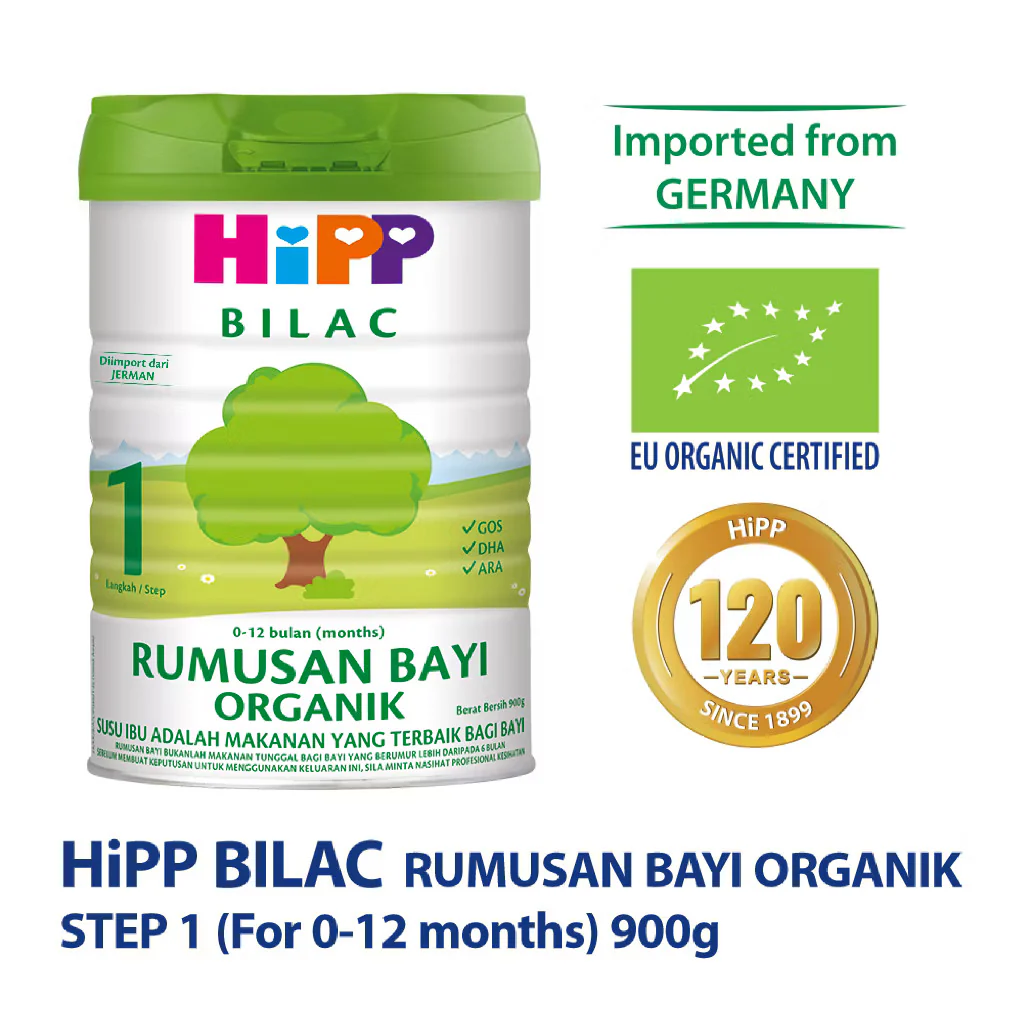 HIPP BILAC RUMUSAN BAYI ORGANIK STEP 1 (0-12 MTH) 900G - Image 2