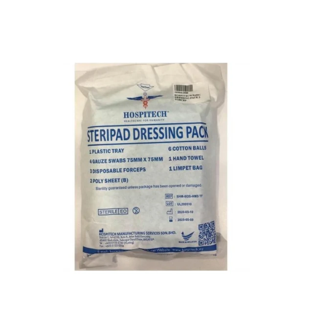 HOSPITECH BASIC DRESSING WITH 3 FORCEPS