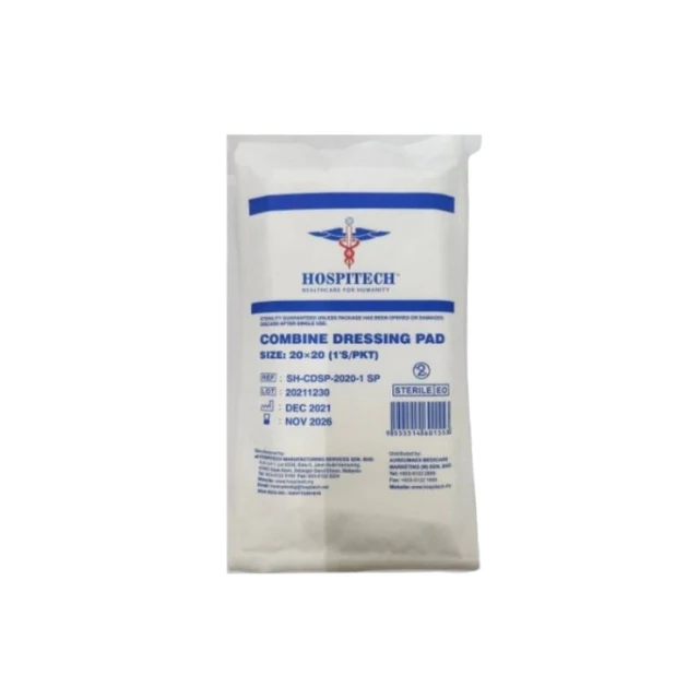 HOSPITECH COMBINE DRESSING PAD 20X20CM