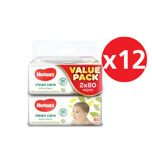 HUGGIES Baby Clean Care Wipes (80s × 24)