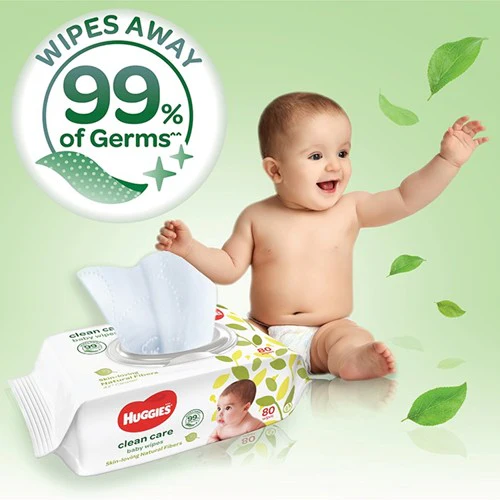 HUGGIES BABY WIPES CLEAN CARE 80SX2 - Image 3