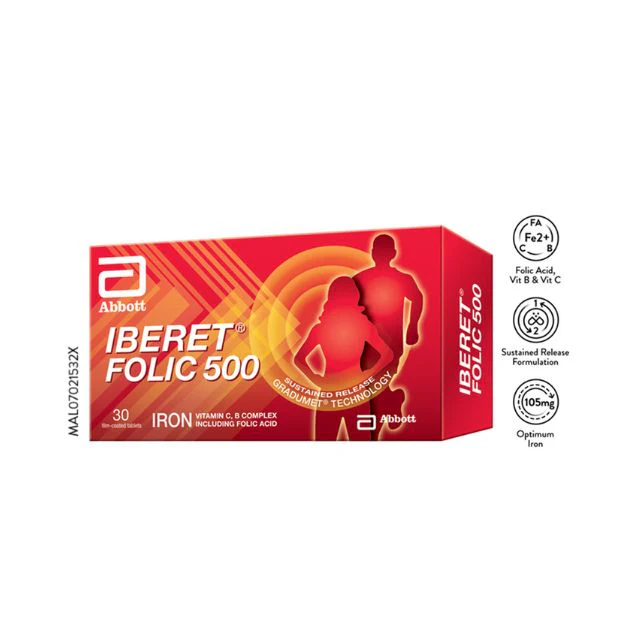IBERET FOLIC 500MG 30S