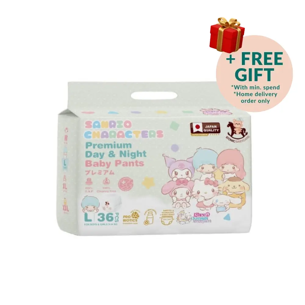 ICONIC X SANRIO PREMIUM BABY PANT L 36S