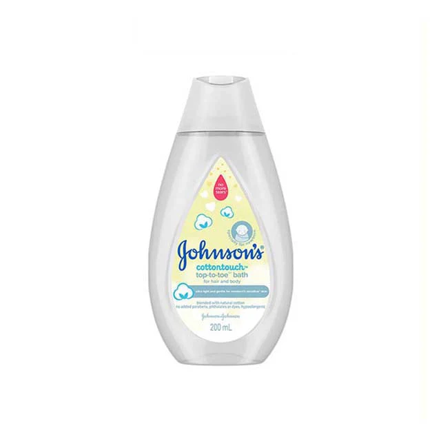 JOHNSONS BABY COTTONTOUCH TOP-TO-TOE BATH FOR HAIR AND BODY 200ML