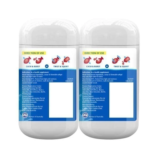NATURES WAY KIDS A+ OMEGA 3 FISH OIL 50S × 2 - Image 4