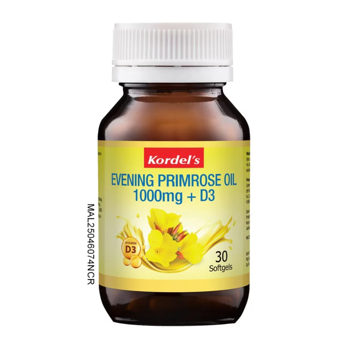 KORDELS EVENING PRIMROSE OIL 1000MG+VITD3 30S