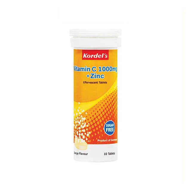 KORDELS VITAMIN C 1000MG+ZINC EFFEVERSCENT ORANGE 10S
