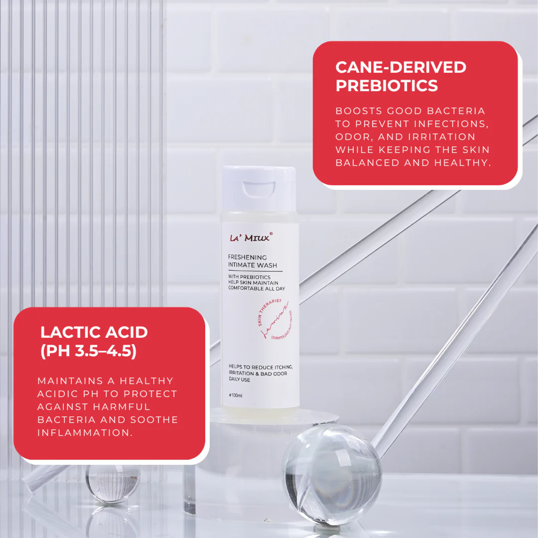 LAMIUX FRESHENING INTIMATE WASH WITH PREBIOTICS 100ML - Image 3