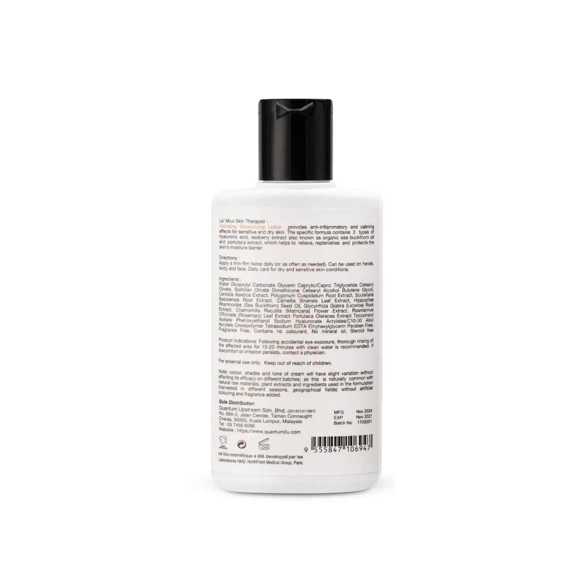 LAMIUX SKIN THERAPIST HYDRATING MOISTURIZING LOTION 150ML - Image 2