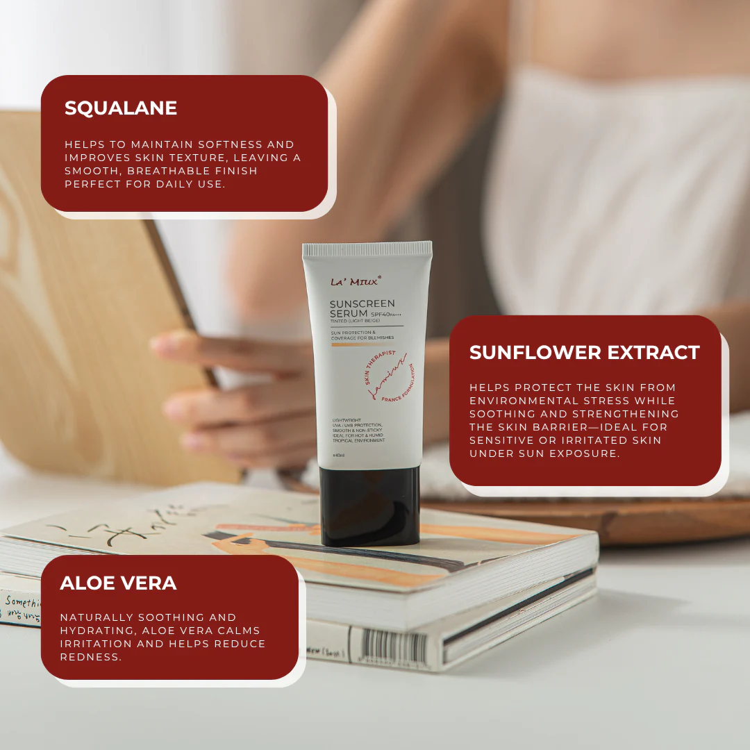 LAMIUX SKIN THERAPIST SUNSCREEN SERUM SPF 40 PA+++ 40ML - Image 4