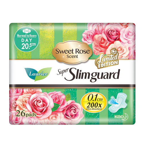 LAURIER SUPER SLIM GUARD ROSE DAY 20.5CM 26S