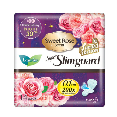LAURIER SUPER SLIM GUARD ROSE NIGHT 30CM 14S