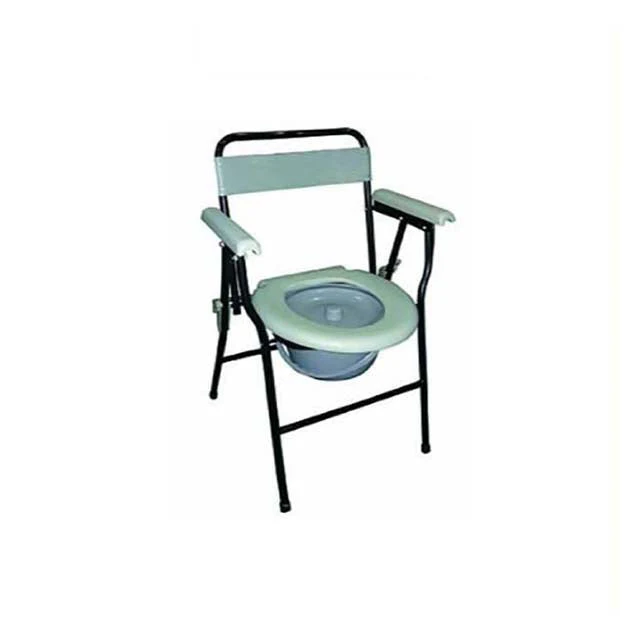 LIFELINE COMMODE CHAIR GREY PLASTIC BLACK FRAME+ARMREST PAD 20/899/FY