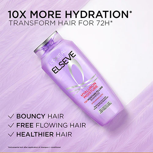 LOREAL ELSEVE HYALURON MOISTURE SHAMPOO 620ML - Image 6